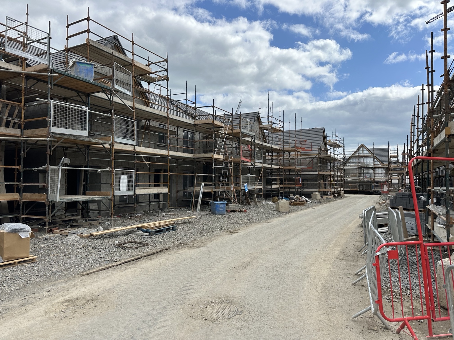 Real HydroPro site photograph from Corballis, Donabate showing the residential development during construction
